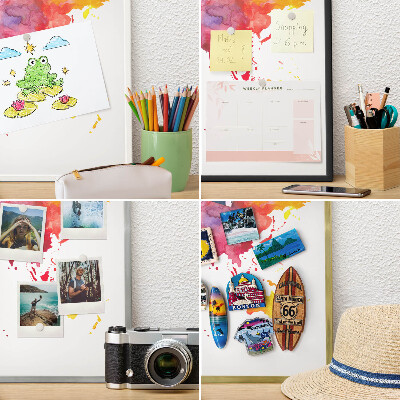Tableau pour aimants cadre doré Carte des couleurs