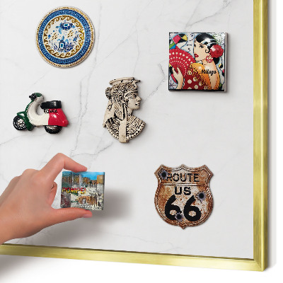 Tableau pour aimants cadre doré Motif marbré
