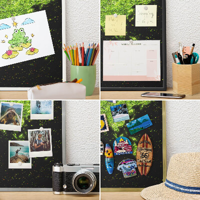 Tableau magnétique avec cadre de couleur dorée Carte verte