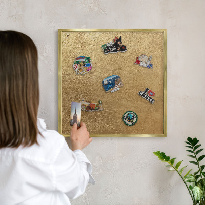 Tableau pour aimants cadre doré Texture jaune
