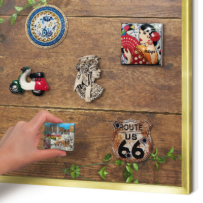 Tableau pour aimants cadre doré Nature du bois