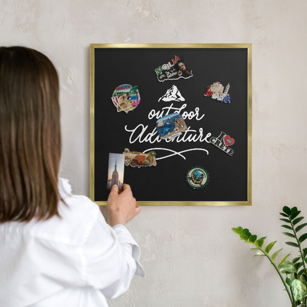 Tableau pour aimants cadre doré Aventure en plein air