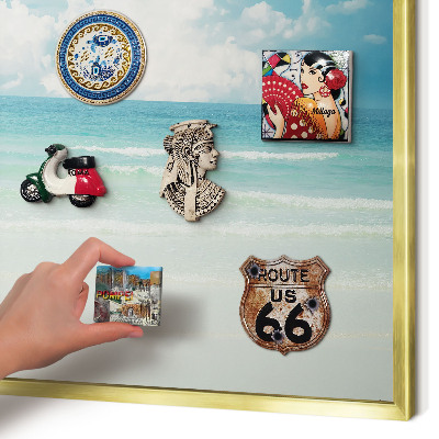 Tableau pour aimants cadre doré Harmonie maritime