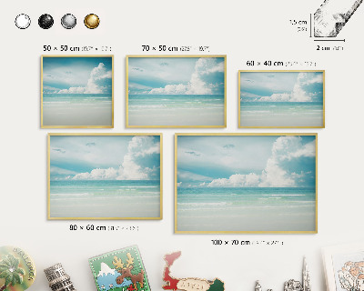 Tableau pour aimants cadre doré Harmonie maritime