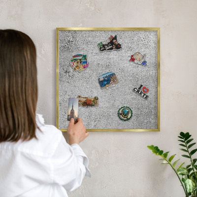 Tableau pour aimants cadre doré Modèle concret