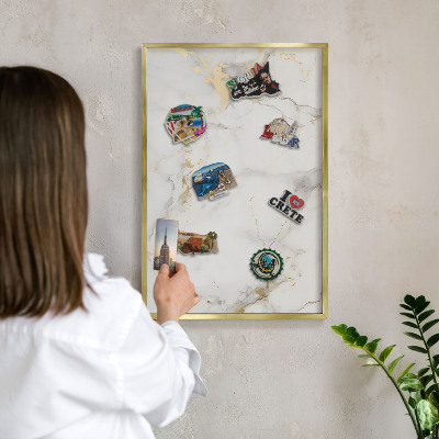 Tableau pour aimants cadre doré Élégance délicate