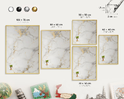 Tableau pour aimants cadre doré Élégance délicate