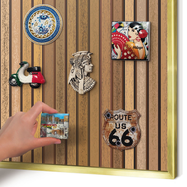 Tableau pour aimants cadre doré Ceintures chaudes