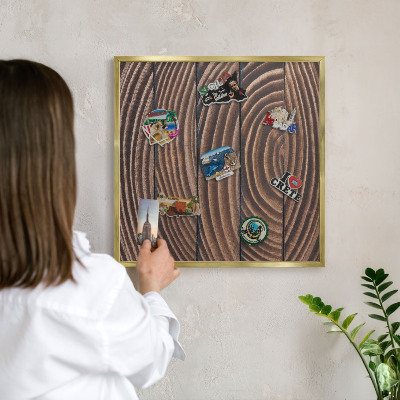 Tableau pour aimants cadre doré Structure en bois