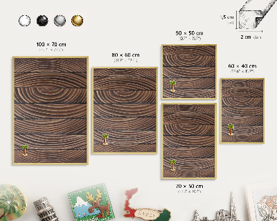 Tableau pour aimants cadre doré Structure en bois
