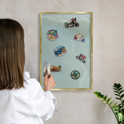 Tableau pour aimants cadre doré Harmonie paisible