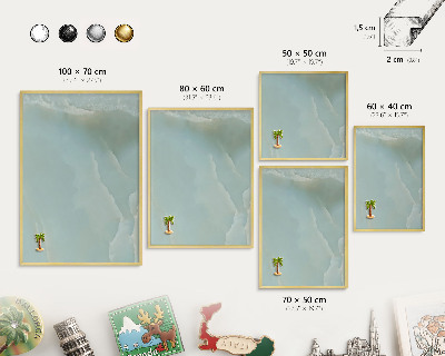 Tableau pour aimants cadre doré Harmonie paisible