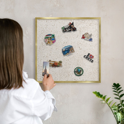 Tableau pour aimants cadre doré Fond délicat