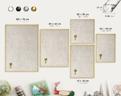 Tableau pour aimants cadre doré Fond délicat