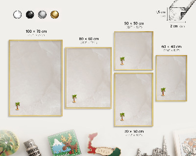 Tableau pour aimants cadre doré Texture crémeuse