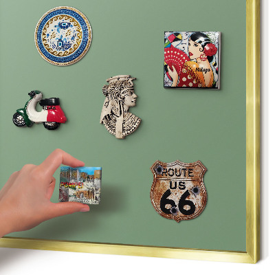 Tableau pour aimants cadre doré Vert délavé