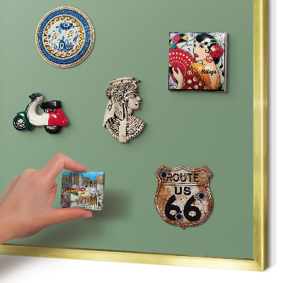 Tableau pour aimants cadre doré Vert délavé