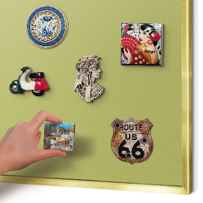 Tableau pour aimants cadre doré Vert vintage
