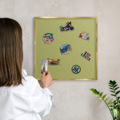 Tableau pour aimants cadre doré Vert vintage