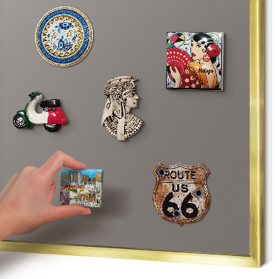 Tableau pour aimants cadre doré Gris foncé
