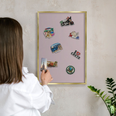Tableau pour aimants cadre doré Lilas pastel
