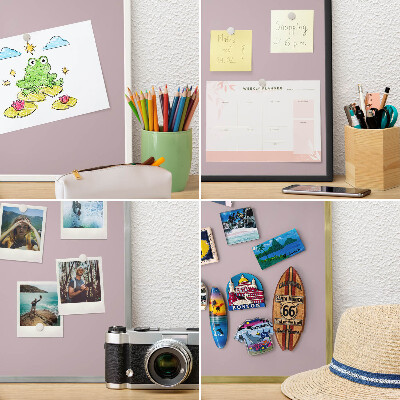 Tableau pour aimants cadre doré Lilas pastel