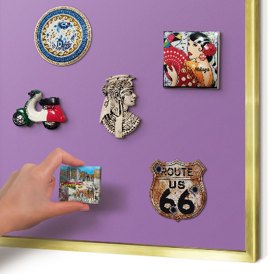 Tableau pour aimants cadre doré Violet