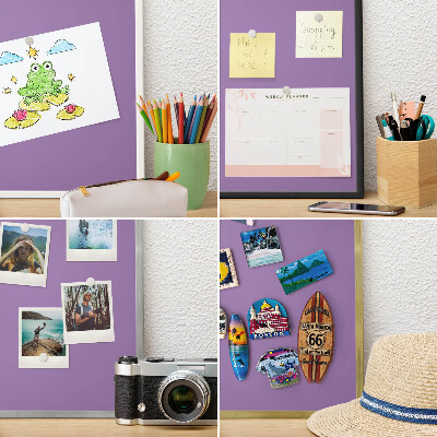 Tableau pour aimants cadre doré Violet