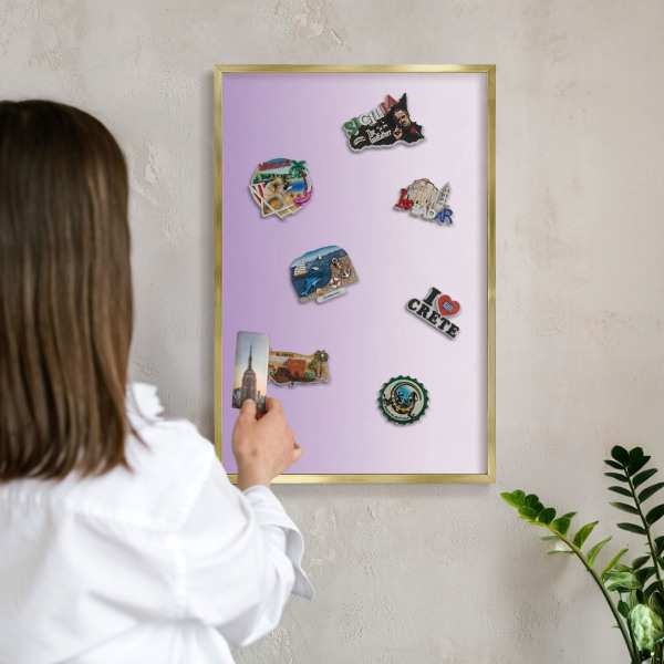 Tableau pour aimants cadre doré Dégradé subtil