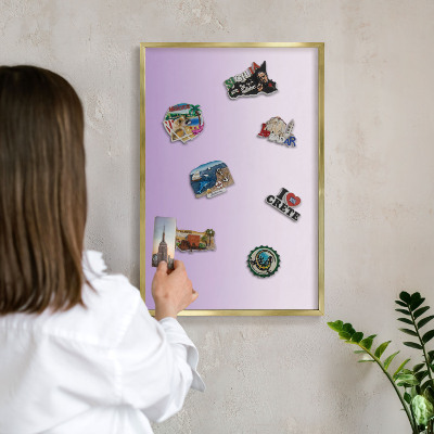 Tableau pour aimants cadre doré Dégradé subtil