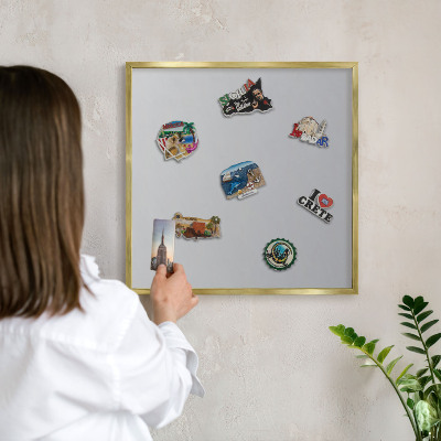 Tableau pour aimants cadre doré Dégradé de gris