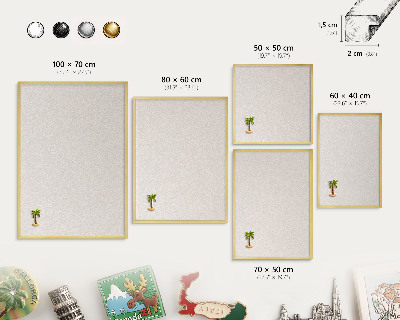 Tableau pour aimants cadre doré Texture crémeuse