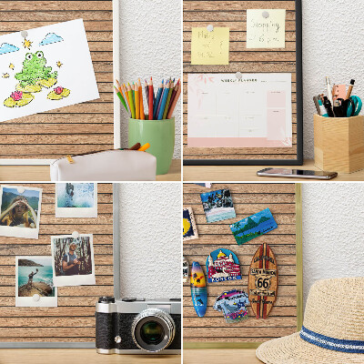 Tableau pour aimants cadre doré Planches de bois