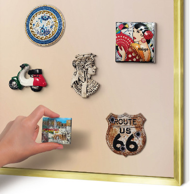 Tableau pour aimants cadre doré Beige doux