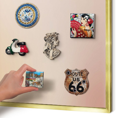 Tableau pour aimants cadre doré Beige doux