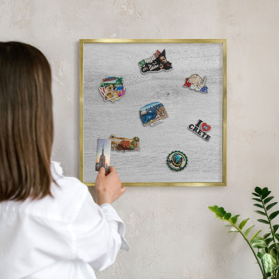 Tableau pour aimants cadre doré Structure en bois
