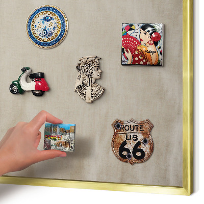 Tableau pour aimants cadre doré Beige calme