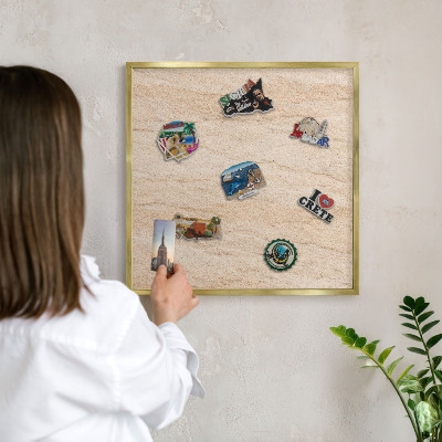 Tableau pour aimants cadre doré Élégance naturelle