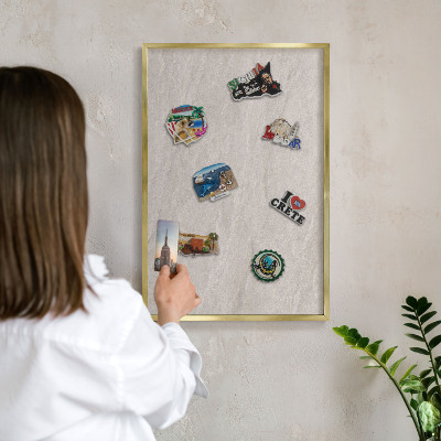 Tableau pour aimants cadre doré Élégance délicate