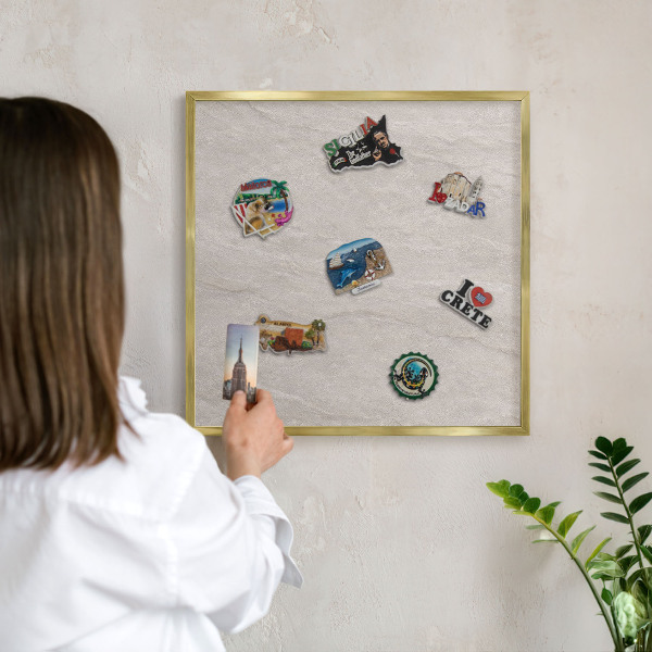 Tableau pour aimants cadre doré Élégance délicate