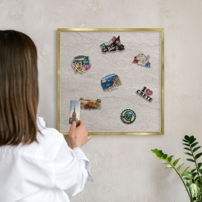 Tableau pour aimants cadre doré Élégance délicate