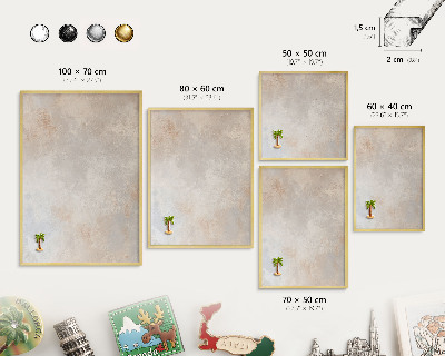 Tableau pour aimants cadre doré Fond neutre