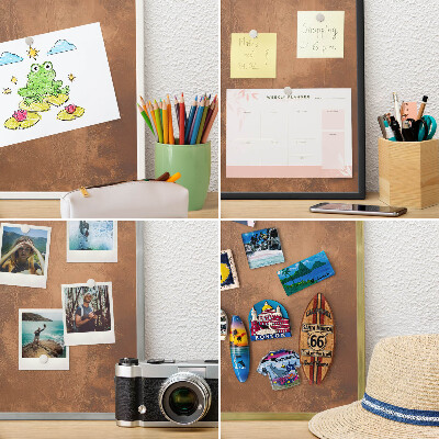 Tableau pour aimants cadre doré Texture brune