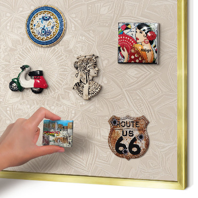 Tableau pour aimants cadre doré Mandala décoratif