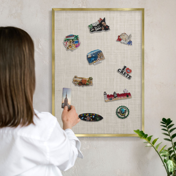 Tableau pour aimants cadre doré Élégance subtile