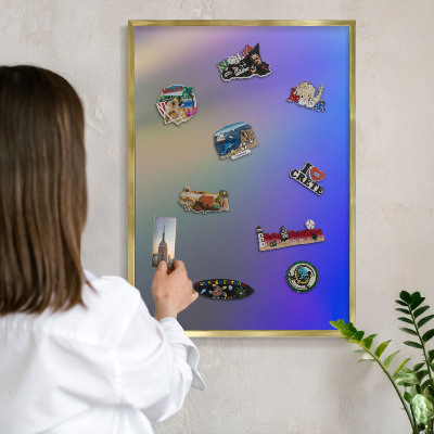 Tableau pour aimants cadre doré Dégradé subtil