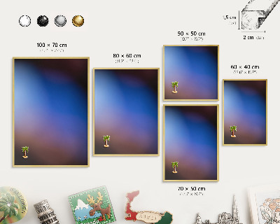 Tableau pour aimants cadre doré Couleurs de l'équilibre