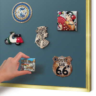 Tableau pour aimants cadre doré Turquoise foncé