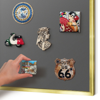 Tableau pour aimants cadre doré Gris foncé
