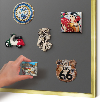 Tableau pour aimants cadre doré Gris foncé